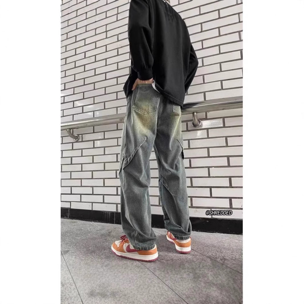 Men's Wide Cut Cargo Jeans Chichicherry