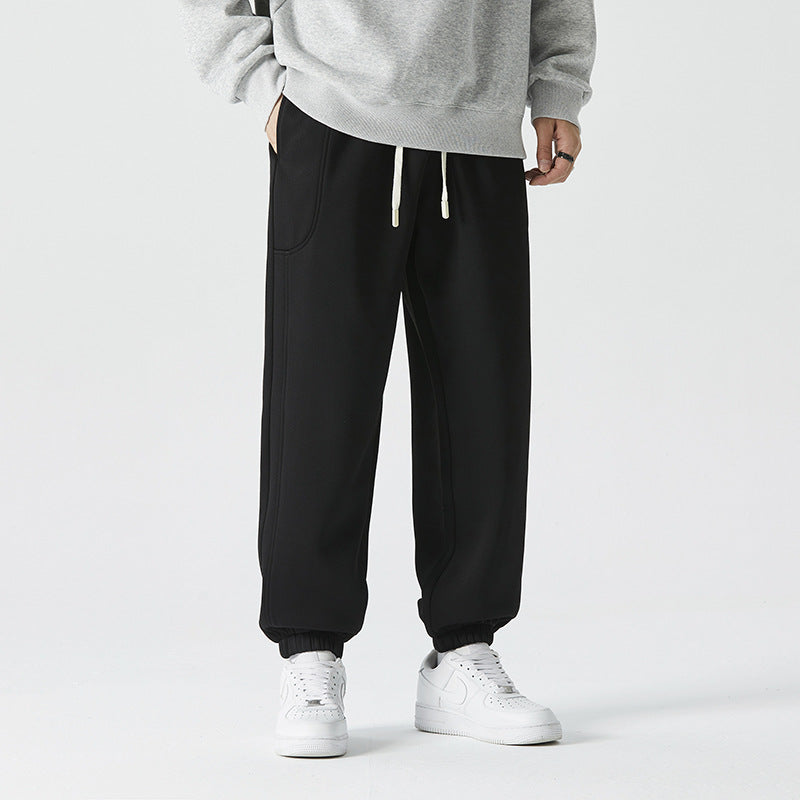 Men Comfortable Athletic Jogging Pants with Drawstring and Elastic Ankle Cuffs Chichicherry