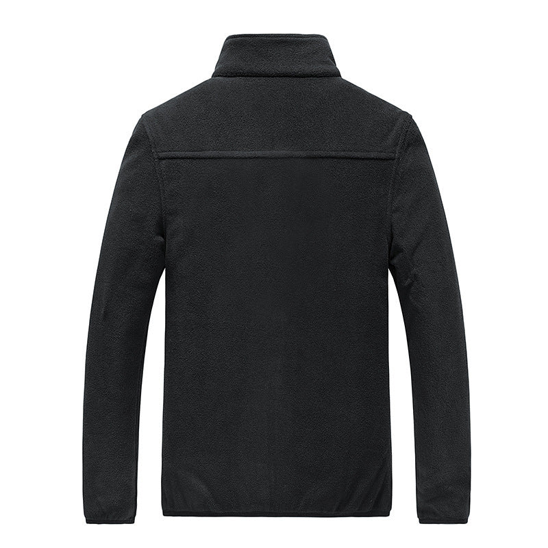 Men's fleece jacket with full zip, stand-up collar, and practical zip pockets Chichicherry