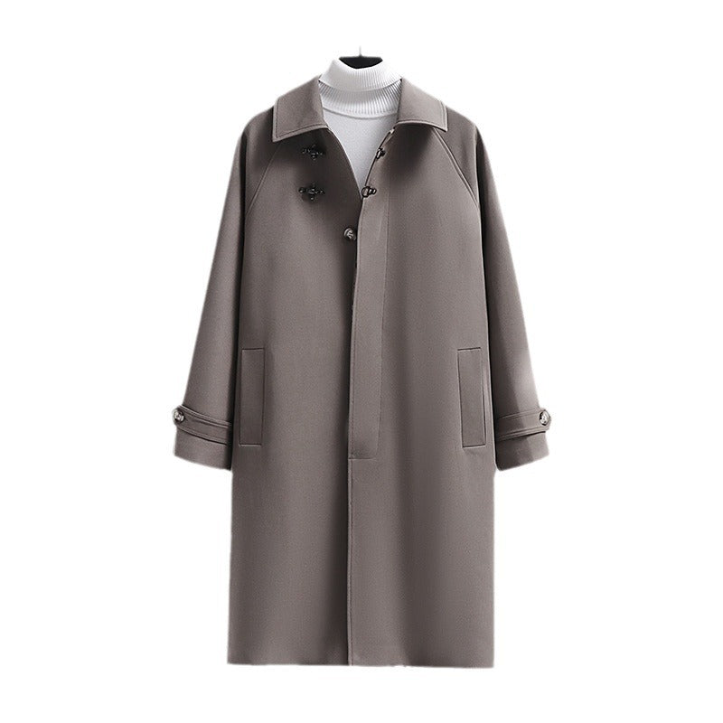 Women's Longline Coat with Toggle Closure and Raglan Sleeves Chichicherry