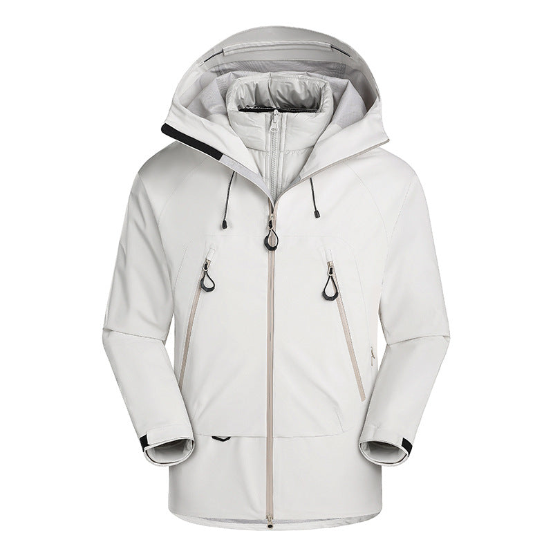 Men's waterproof softshell jacket with removable quilted inner jacket Chichicherry