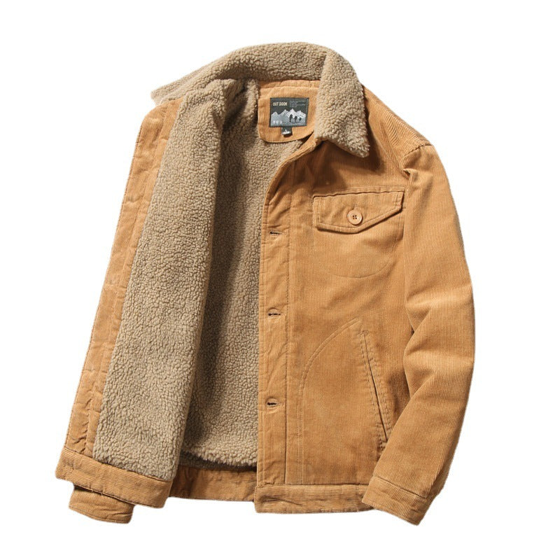 Men's cord jacket with sherpa lining and shirt collar Chichicherry