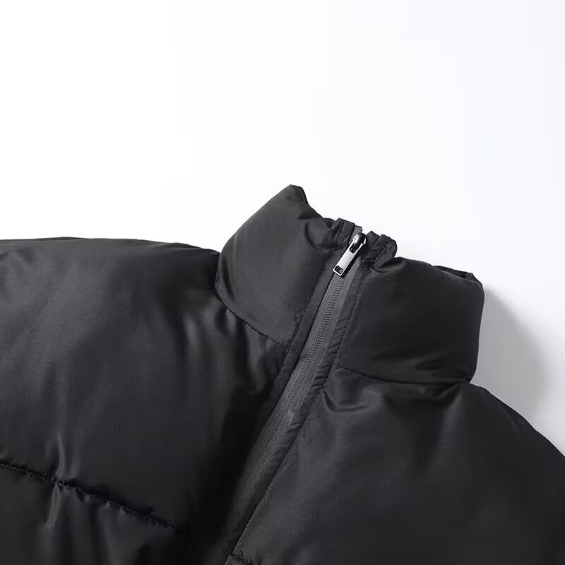 Ladies short padded bomber-style puffer jacket with high stand-up collar and elastic waistband Chichicherry