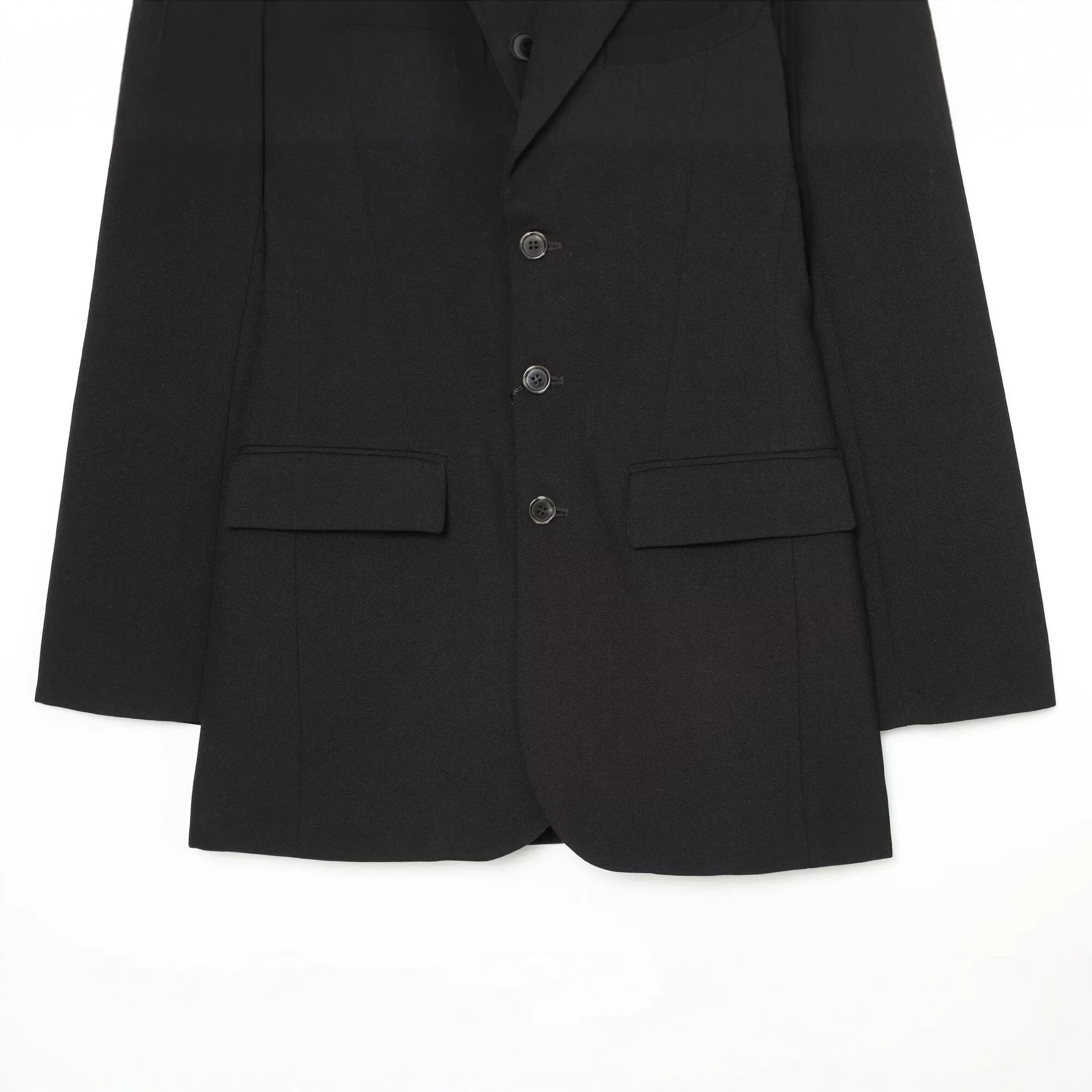 Women Single-Breasted Short Blazer with Notch Lapels, Structured Fit and Flap Pockets Chichicherry