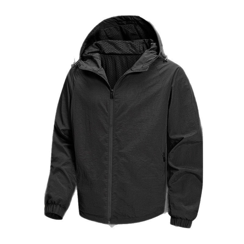 Men's Ultralight Packable Hoodie Jacket with Breathable Mesh Lining Chichicherry