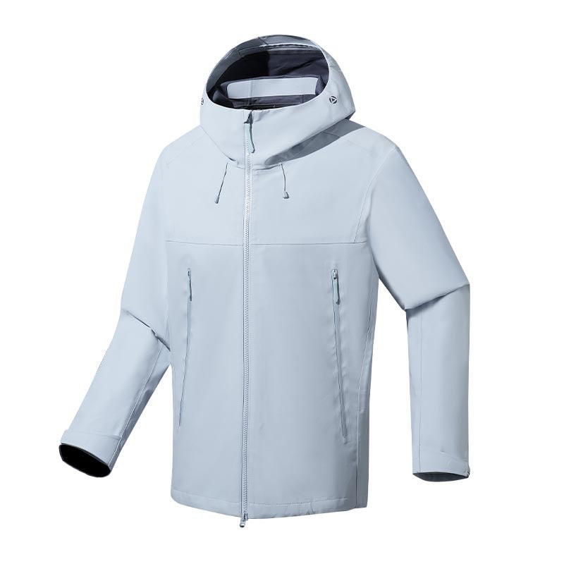Men's water- and windproof softshell outdoor jacket with adjustable hood Chichicherry
