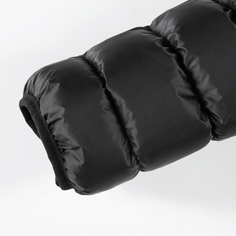 Men's ultralight quilted down jacket with hood, wind-resistant outer shell and packing function Chichicherry
