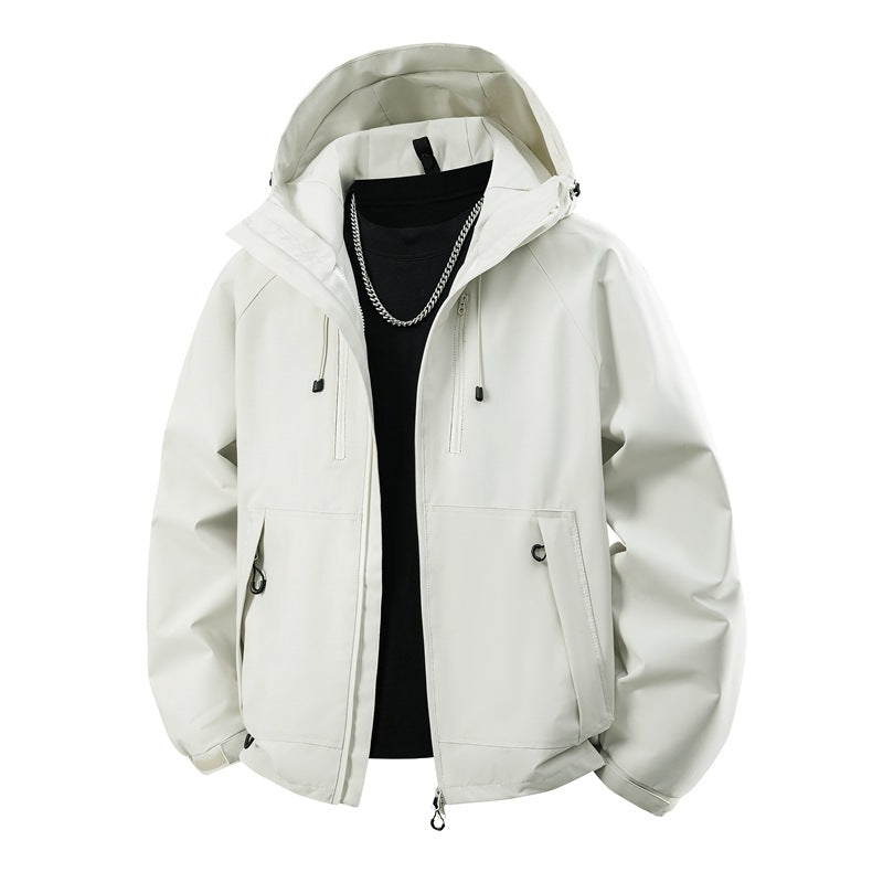 Men's hooded softshell jacket with water-repellent membrane, adjustable hood & utility pockets Chichicherry