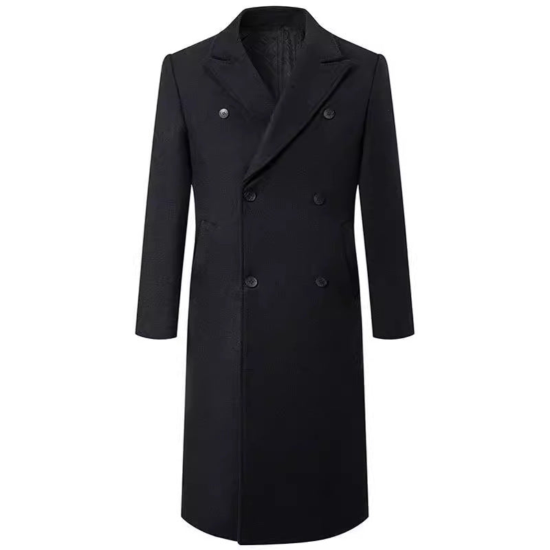 Men's Double-Breasted City Coat made of Wool Blend with Tailored Silhouette Chichicherry