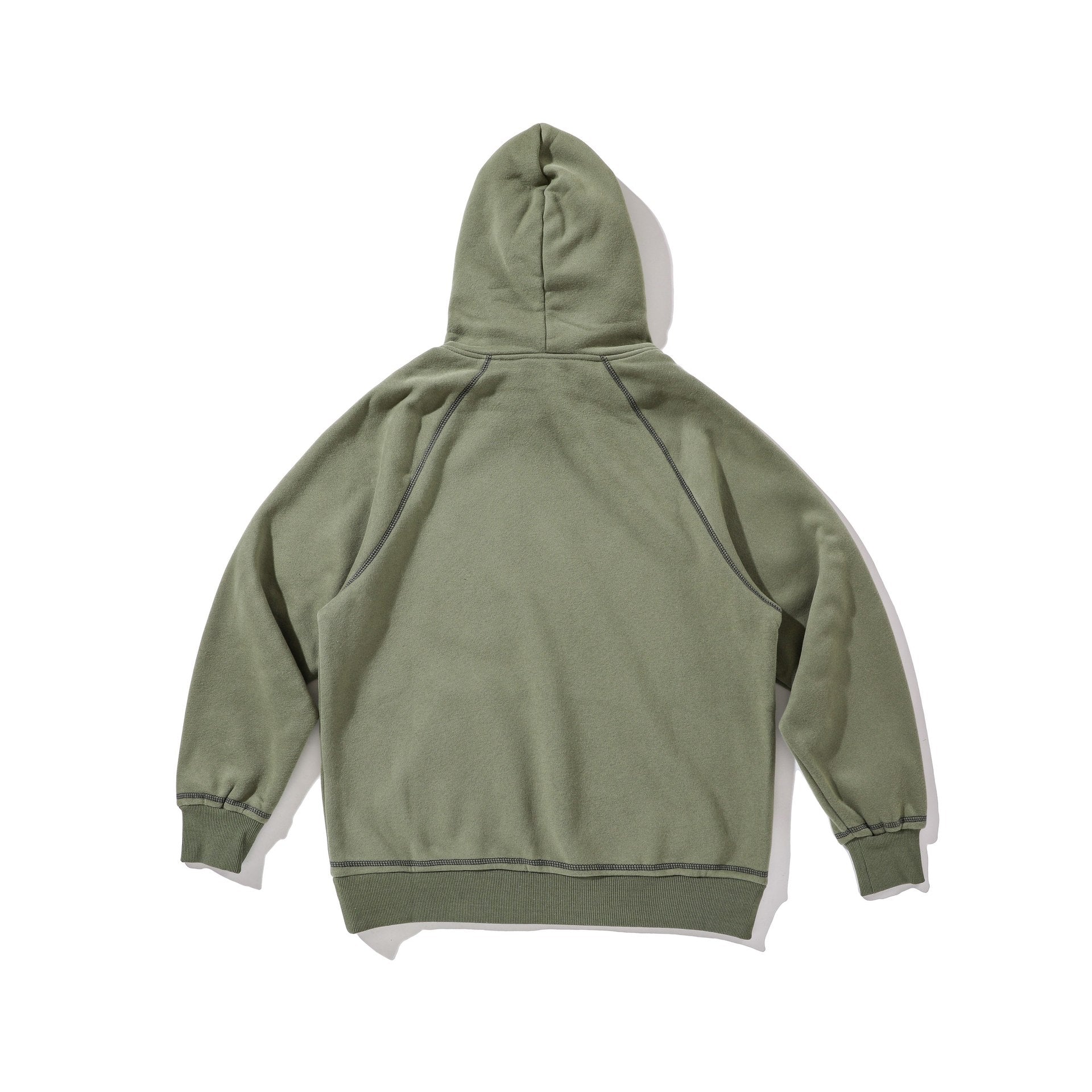 Unisex Oversize Hoodie with Raglan Seams, Kangaroo Pocket and Vintage Print Chichicherry