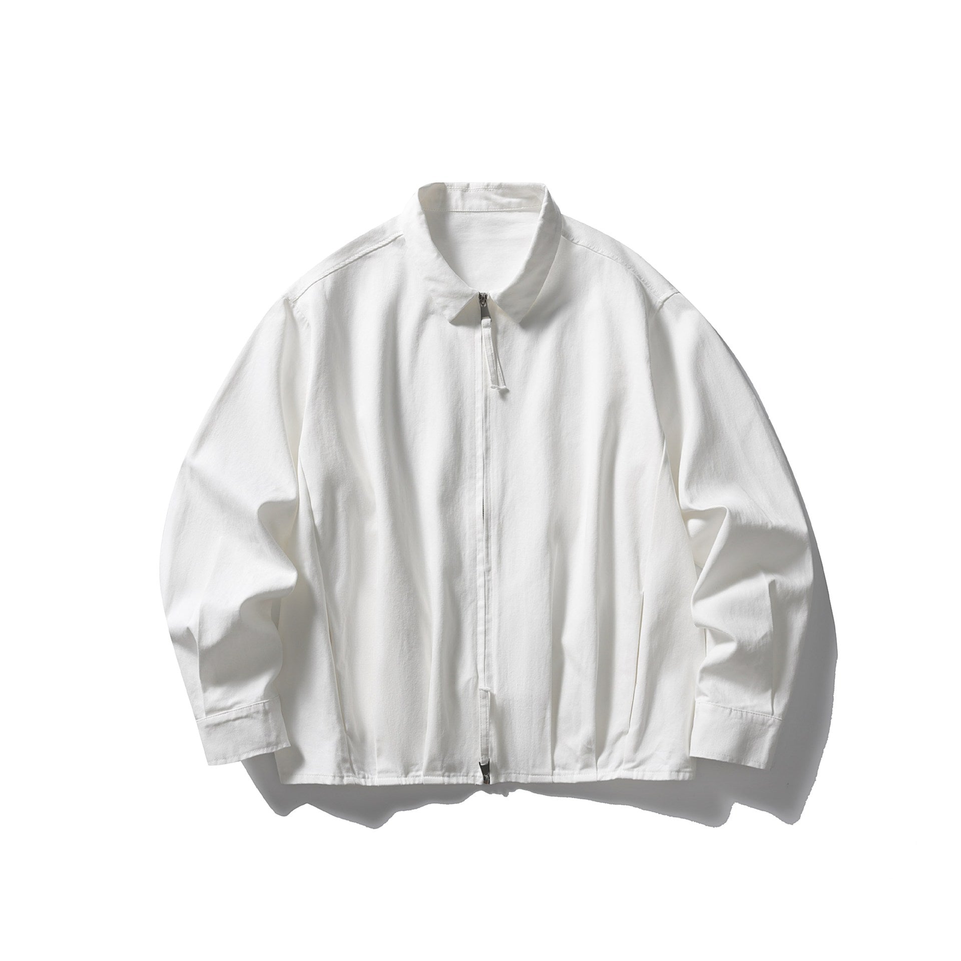 Unisex Lightweight Oversized Blouson Jacket with Half Zipper and Kent Collar Chichicherry