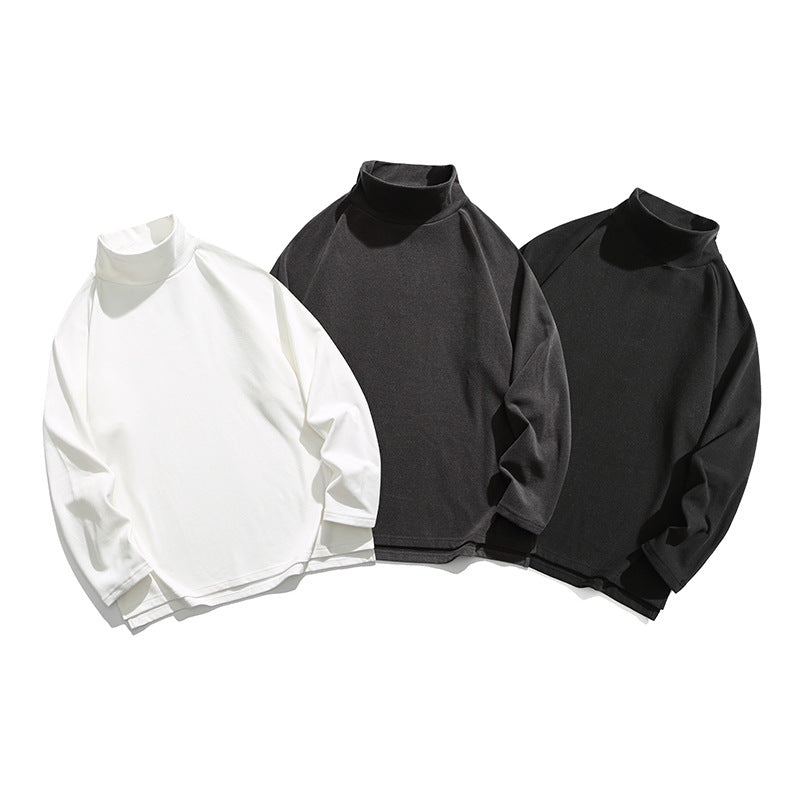 Unisex Oversize Roll Neck Sweatshirt made of soft cotton blend with raglan sleeves Chichicherry