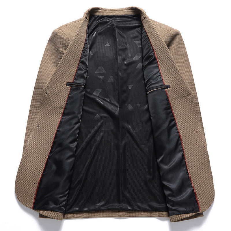 Men's blazer in textured wool blend with patch pockets Chichicherry