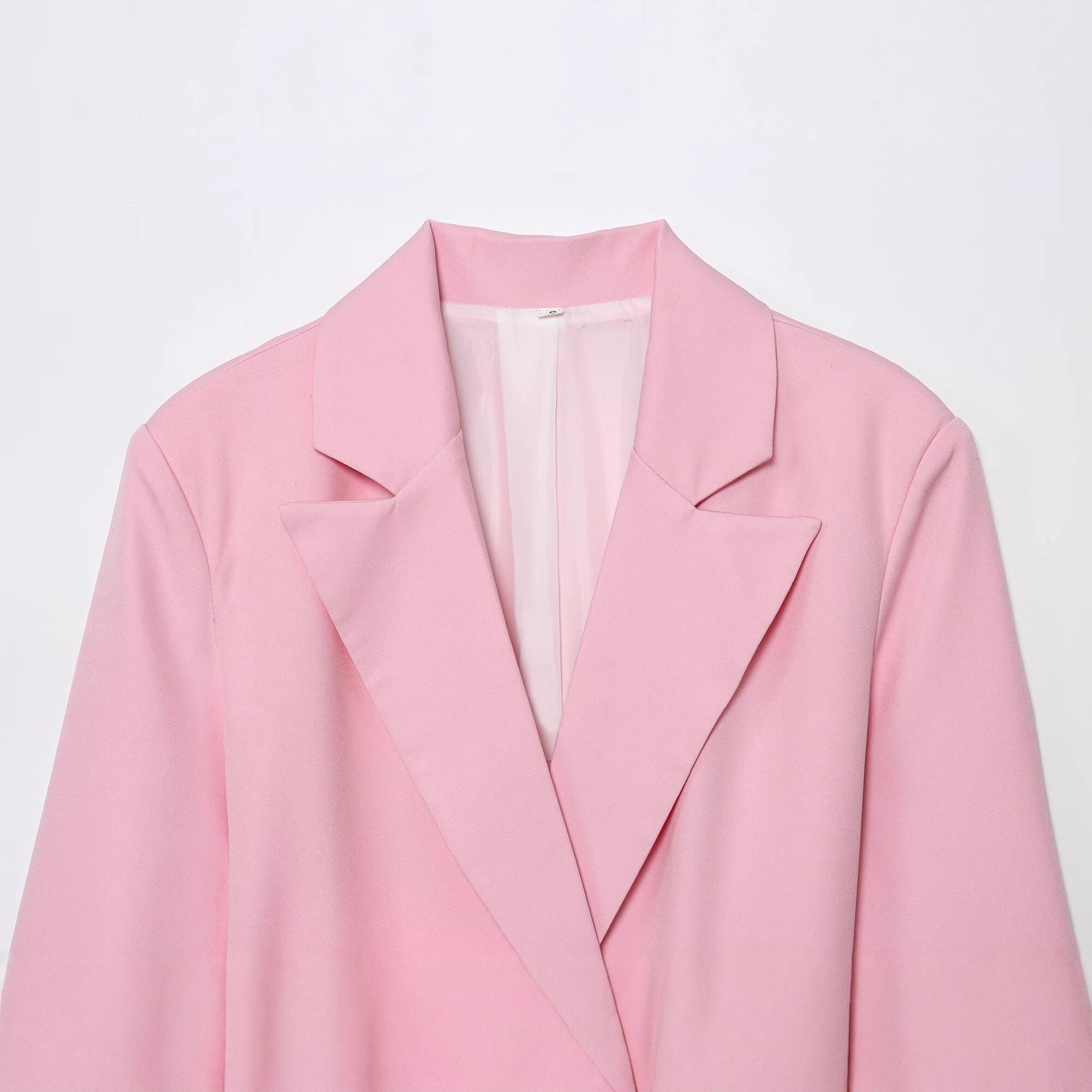 Women's Tailored Blazer with Decorative Rose Belt and Revers Collar Chichicherry