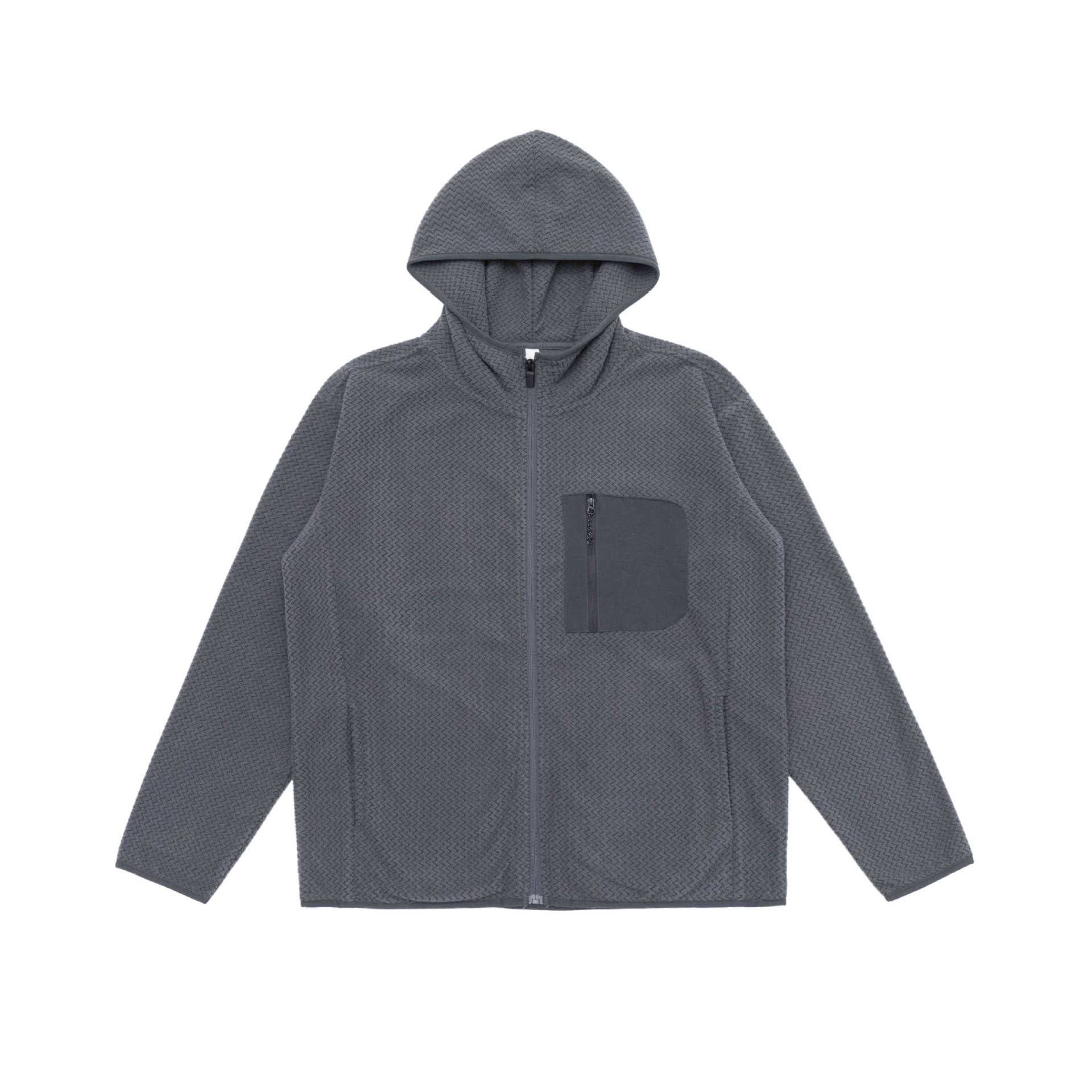 Unisex Structured Hoodie with Full Zip and Chest Zip Pocket Chichicherry