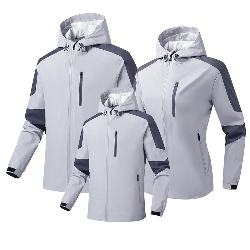 Men's Breathable Softshell-Hardshell Hybrid Jacket with Hood and Waterproof Zipper Pockets Chichicherry