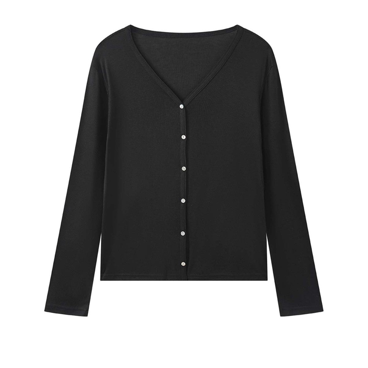 Women's Lightweight Viscose Fine Knit Cardigan with Buttonless Closure and Relaxed Fit Chichicherry