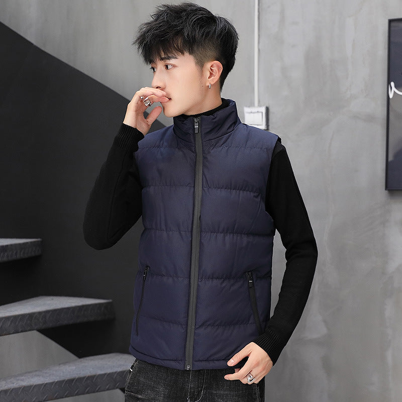 Men's quilted thermal waistcoat with stand-up collar and zippered pockets Chichicherry
