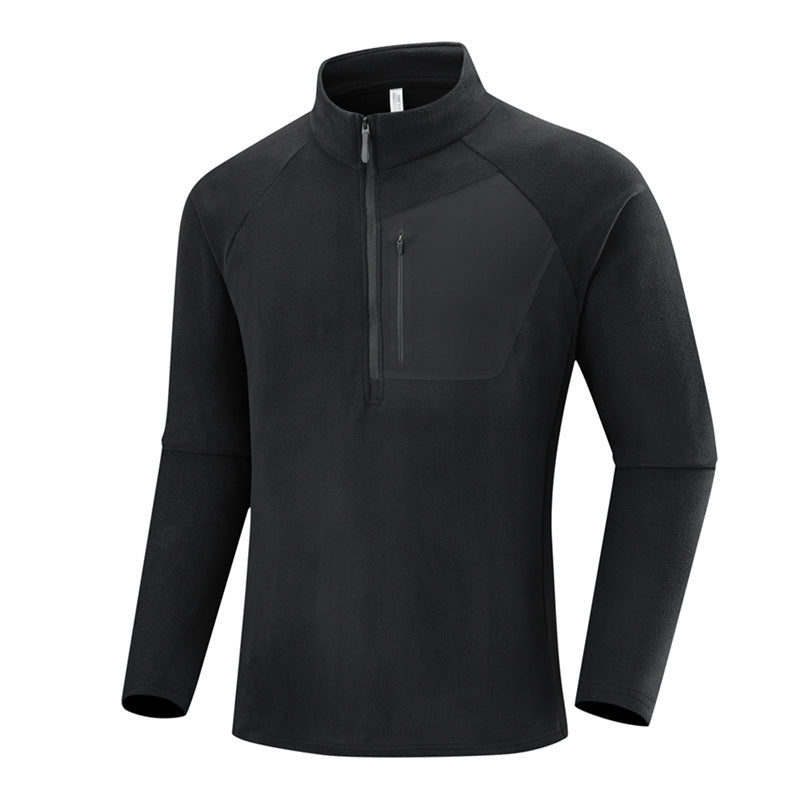 Men's Lightweight Performance Fleece Pullover with Quarter Zip and Chest Pocket Chichicherry