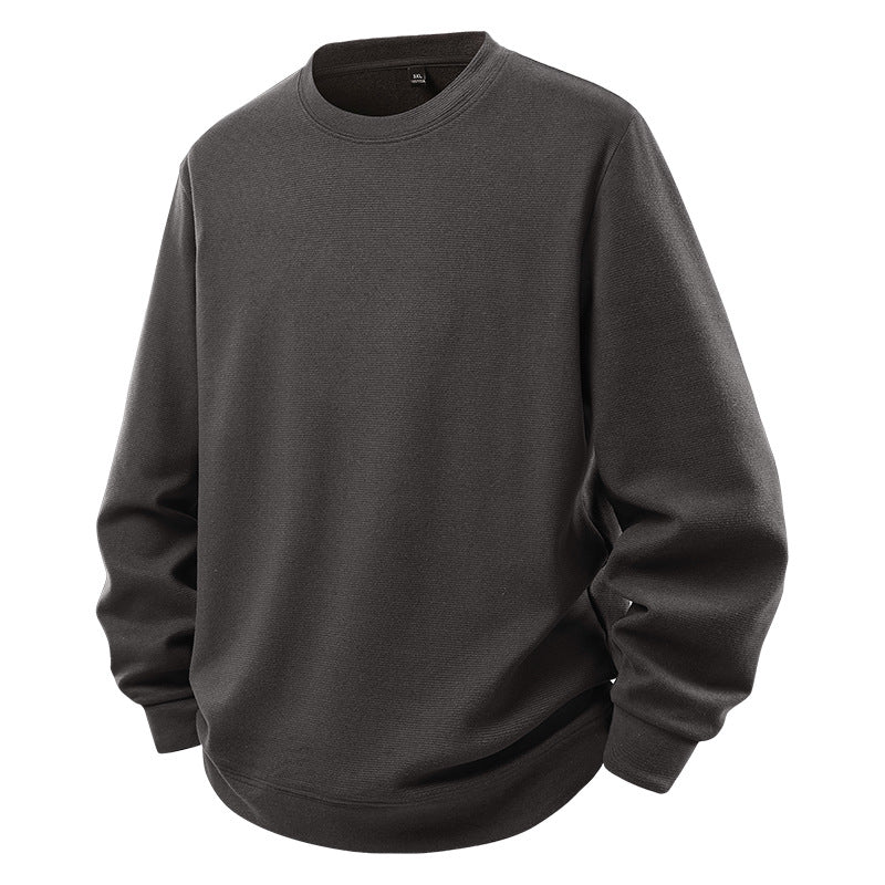 Men's Oversize Sweatshirt with Round Neck and Ribbed Cuffs Chichicherry
