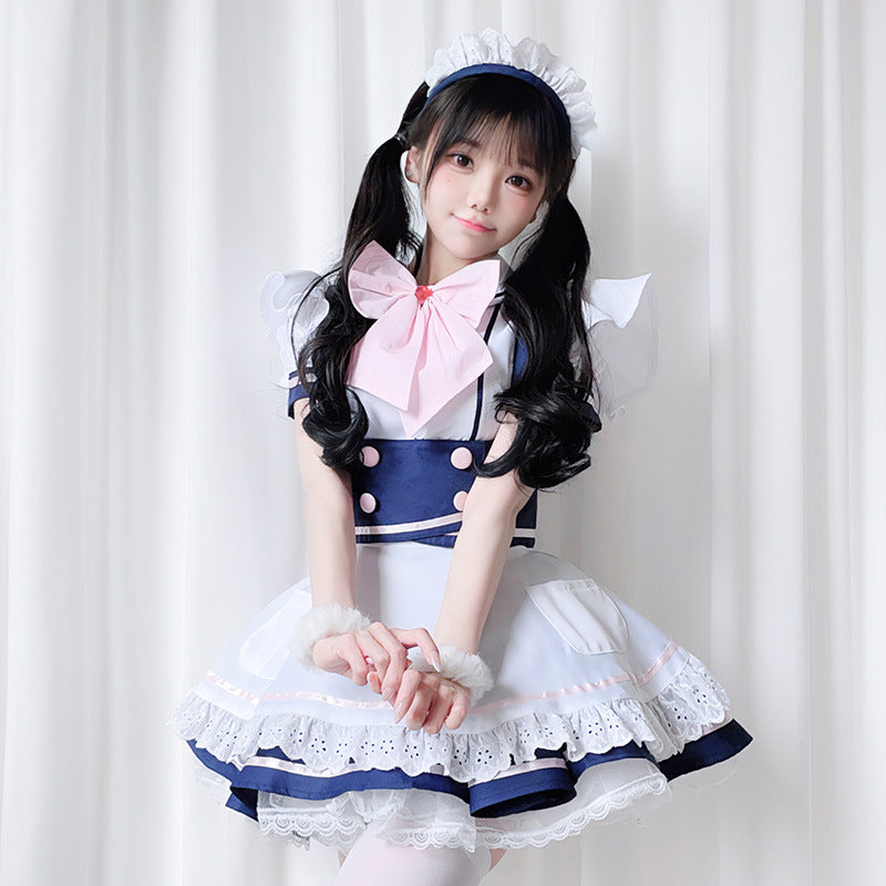 Ladies' costume dress in playful maid style with ruffles and bow details Chichicherry