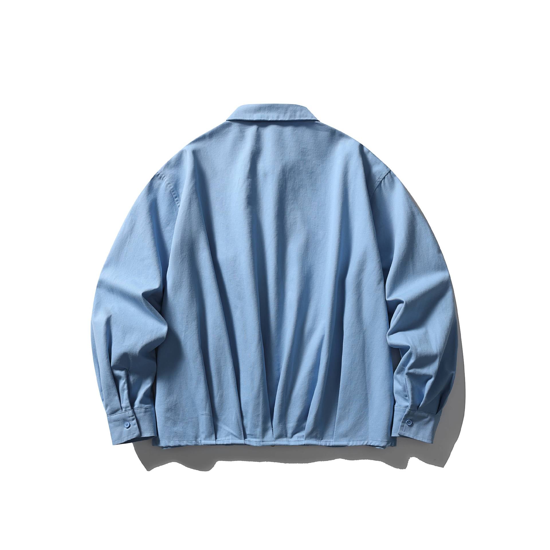 Unisex Lightweight Oversized Blouson Jacket with Half Zipper and Kent Collar Chichicherry