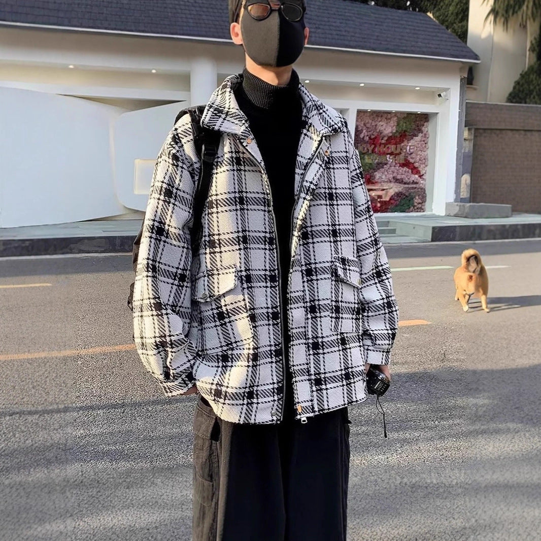 Men's Urban Check Pattern Jacket Chichicherry