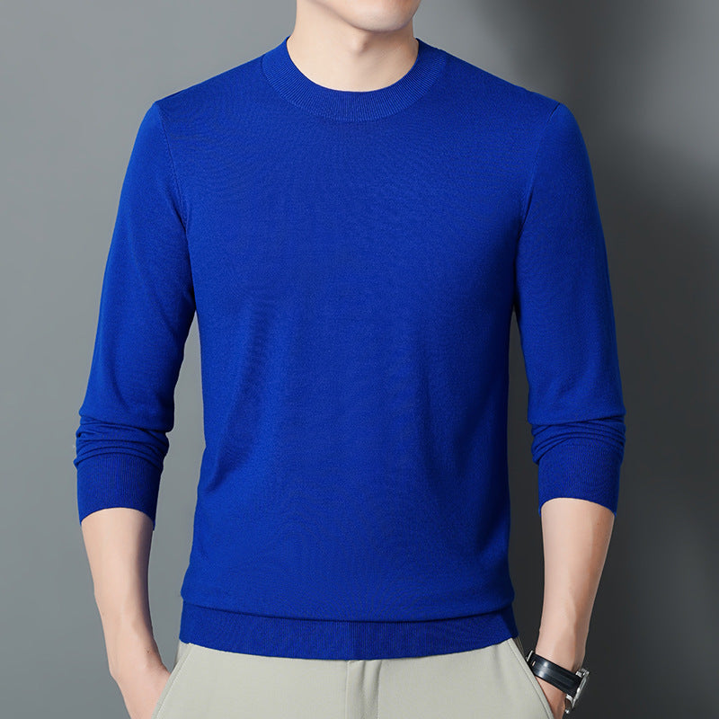 Men's fine round neck sweater made of fine knit with a narrow silhouette Chichicherry