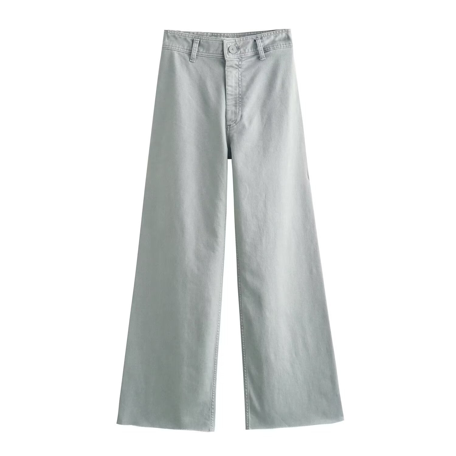 Women's loose high-waist worker pants with patch back pockets Chichicherry