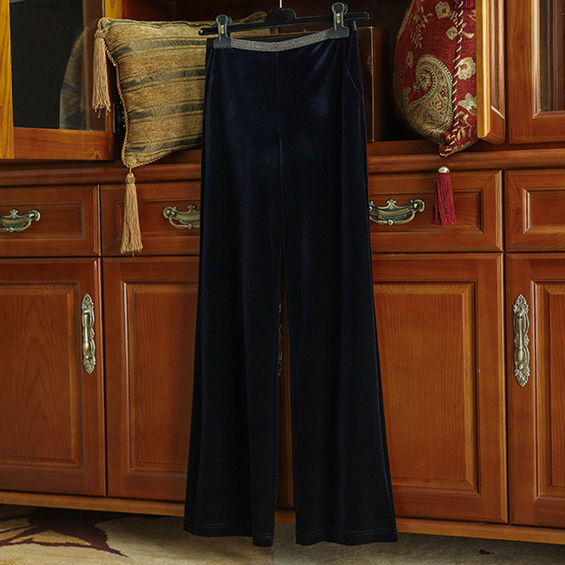 Women Elegant and flowing velour pants Drune