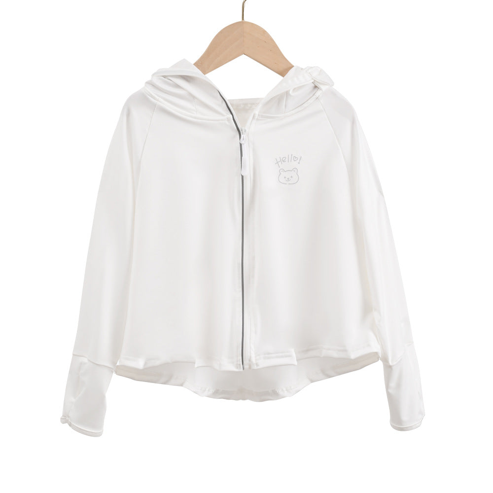 Women Lightweight Hoodie Jacket with Playful Design Chichicherry