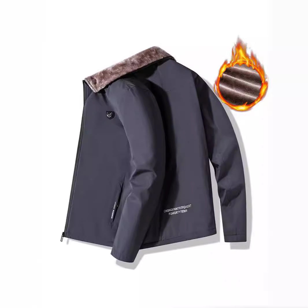 Men's thermo softshell jacket with full zip and teddy inner lining Chichicherry