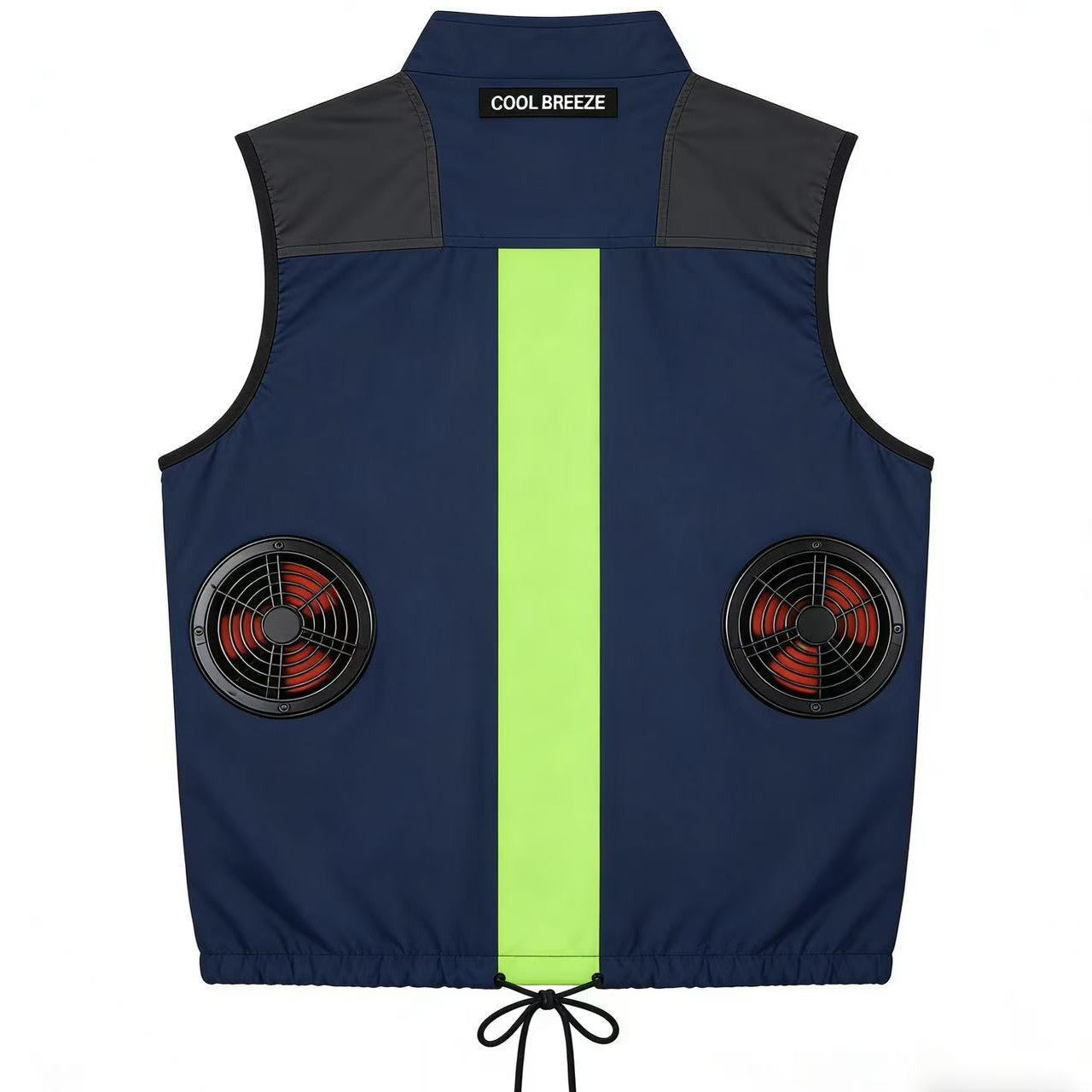 Unisex nan battery-operated cooling vest with integrated fans and reflective safety stripe Chichicherry