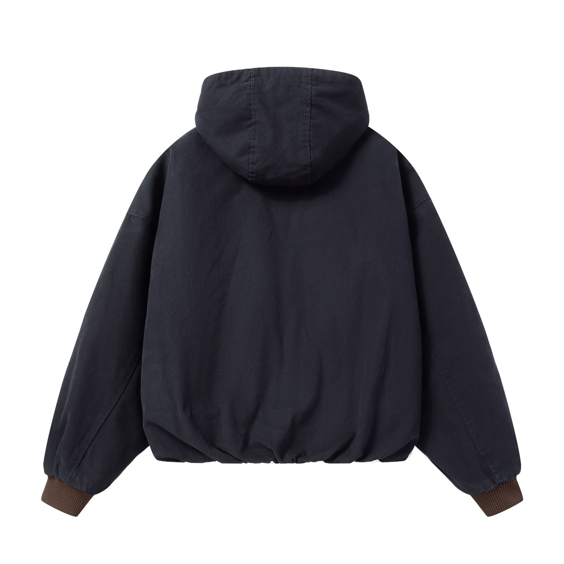 Men's Padded Hoodie with Faux Fur Lining and Elastic Hem Chichicherry