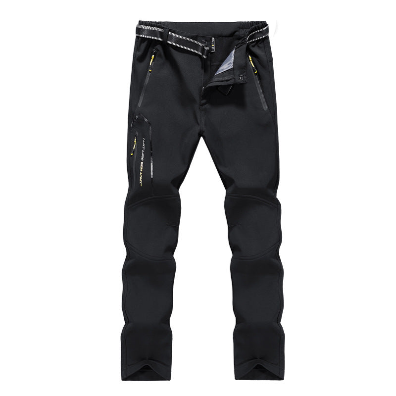 Women's softshell trekking pants with pre-shaped knee sections, water-repellent membrane, and zip pockets Chichicherry