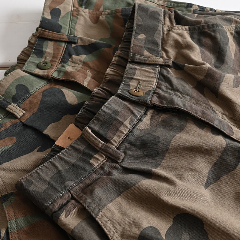 Herren Cargohose im Military-Look mit Mehrfachtaschen und geradem Schnitt Chichicherry