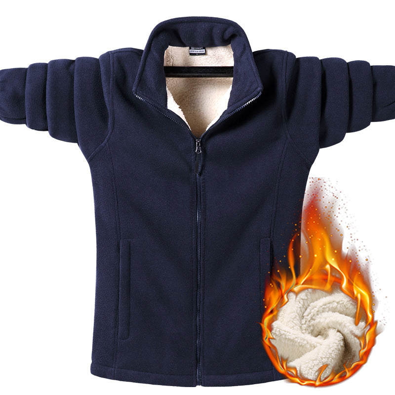 Women's fleece jacket with teddy lining, full-length zipper and high stand-up collar Chichicherry