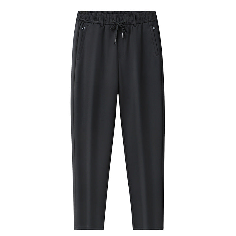 Men's leisure pants with elastic waistband, tapered cut and zippered pockets Chichicherry
