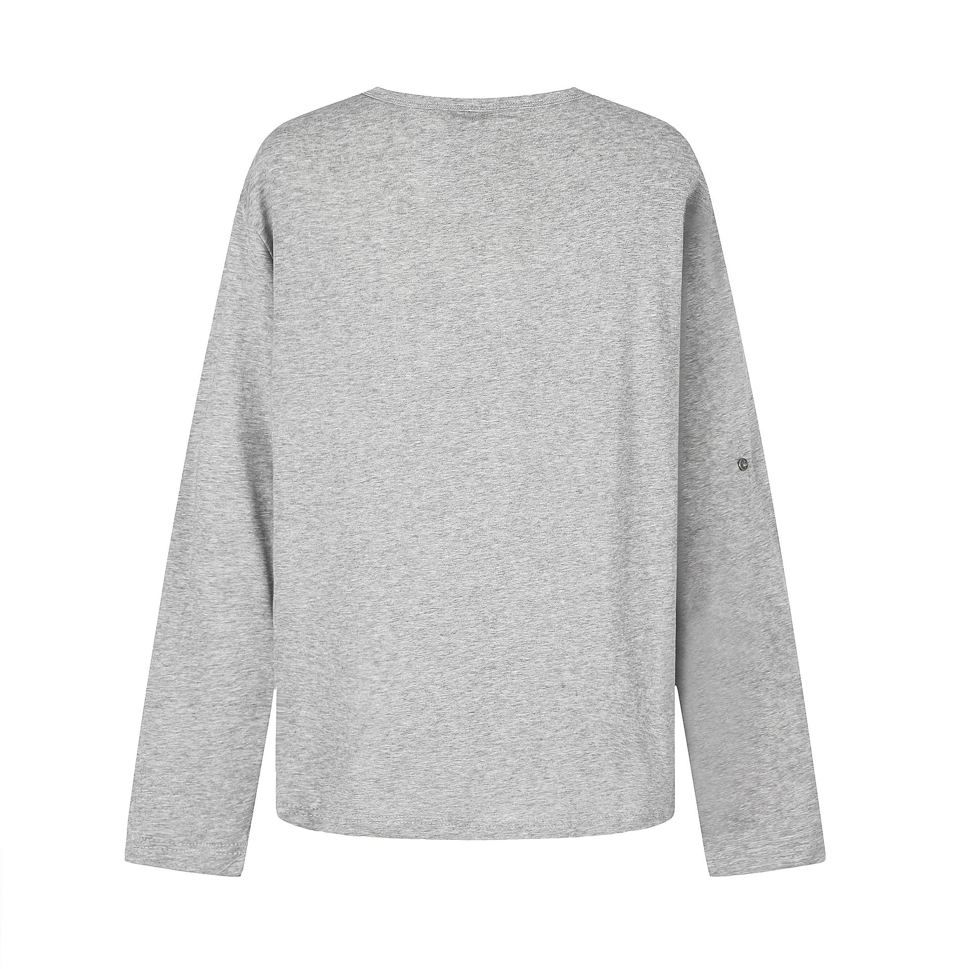 Women Casual Long Sleeve Shirt with Notch Neckline, Oversized Silhouette and Print Graphic Chichicherry