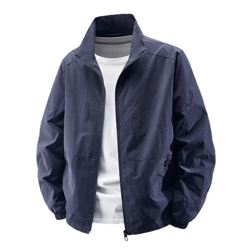 Men's Ultralight Technical Blouson Jacket with elastic cuffs, concealed zipper pockets & breathable nylon mix Chichicherry