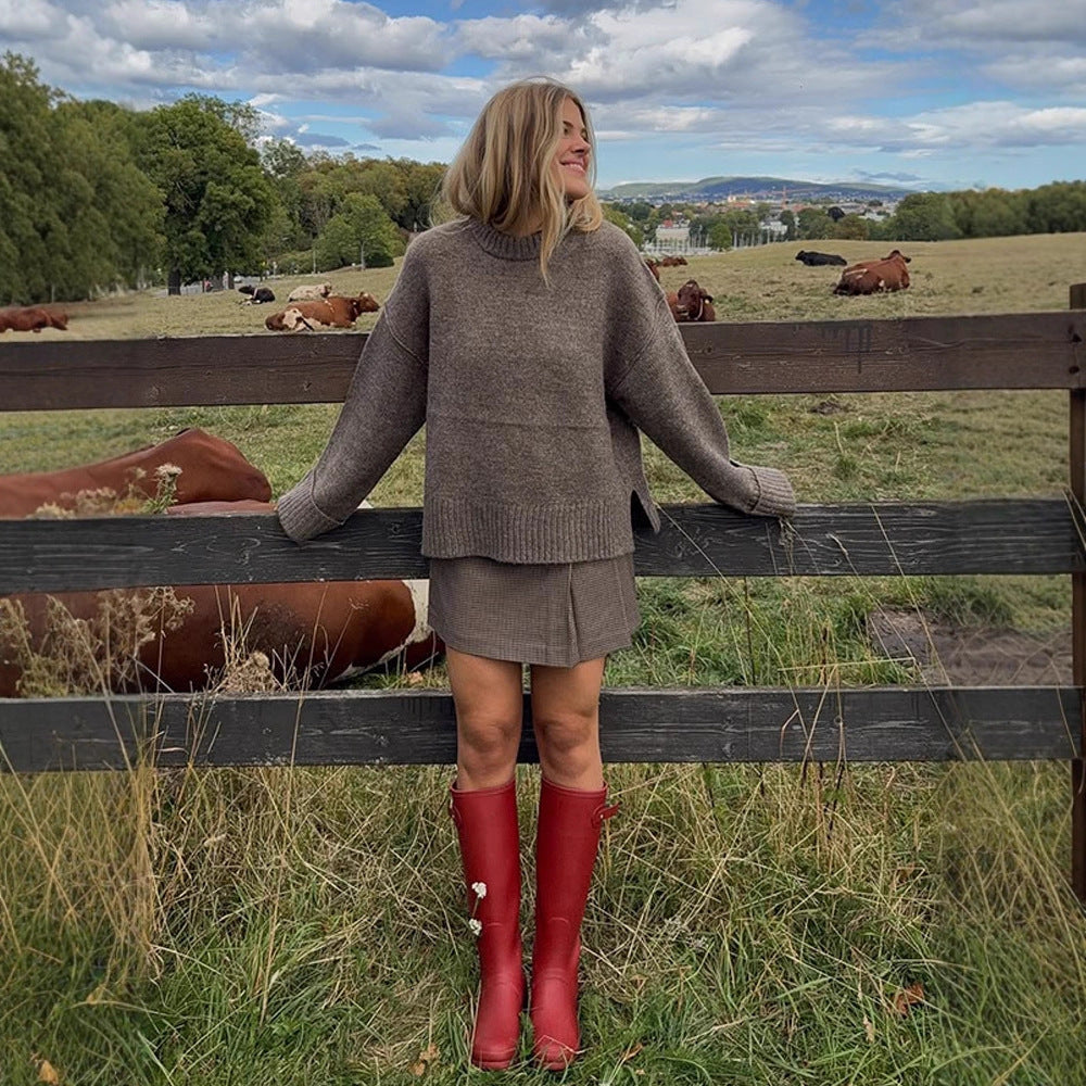 Women's waterproof knee-high rubber boots with adjustable shaft Chichicherry