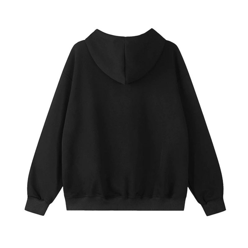 Women's hooded sweatshirt jacket with full zip, oversized cut and statement front print Chichicherry