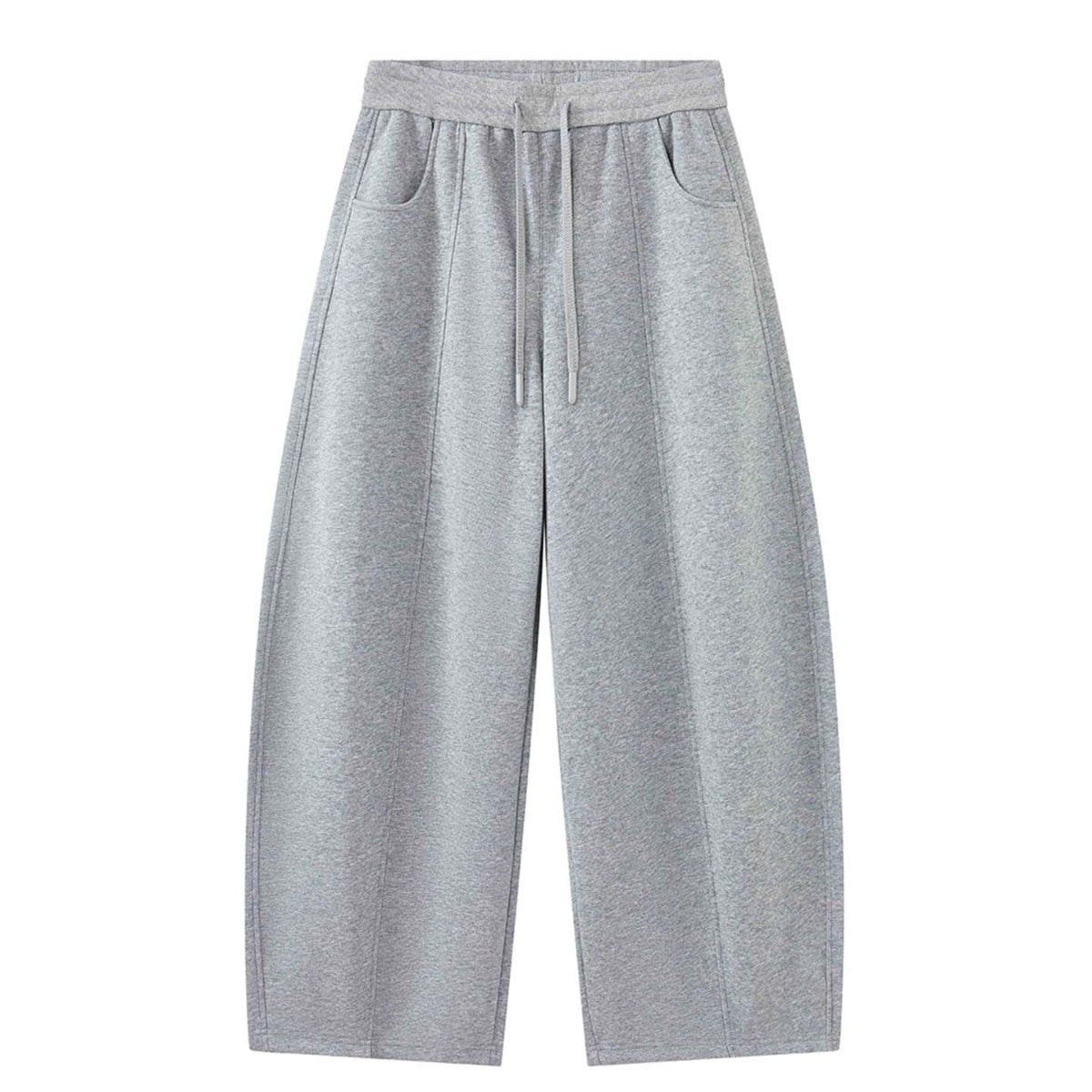 Women's Wide Sweatpants with High Waist and Central Crease Chichicherry