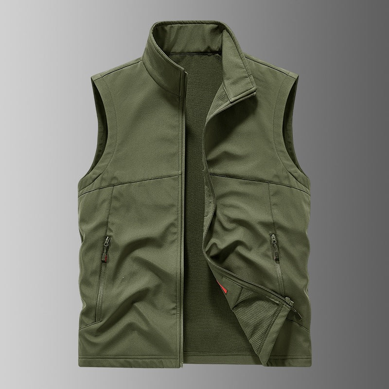 Men's softshell vest with fleece lining, windproof and water-repellent Chichicherry