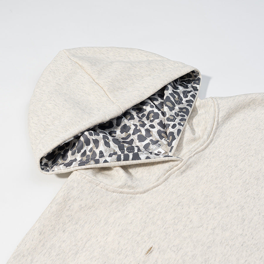Women’s Oversized Hoodie with Leo Lining, Used Details and Kangaroo Pocket Chichicherry