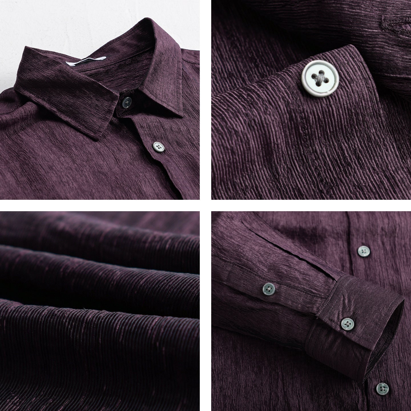Men's Textured Linen-Cotton Shirt in Relaxed Fit Chichicherry