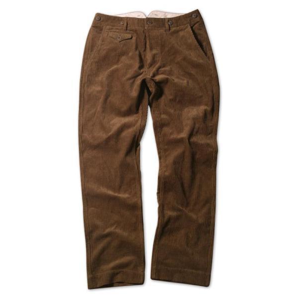 Men's corduroy pants with high waist, wide cord and buttoned flap pocket Chichicherry