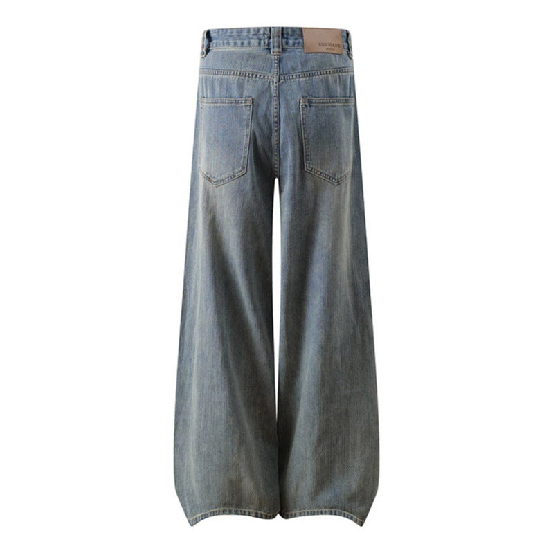 Women's Extra Wide High-Waist Palazzo Jeans with Wide Leg Chichicherry