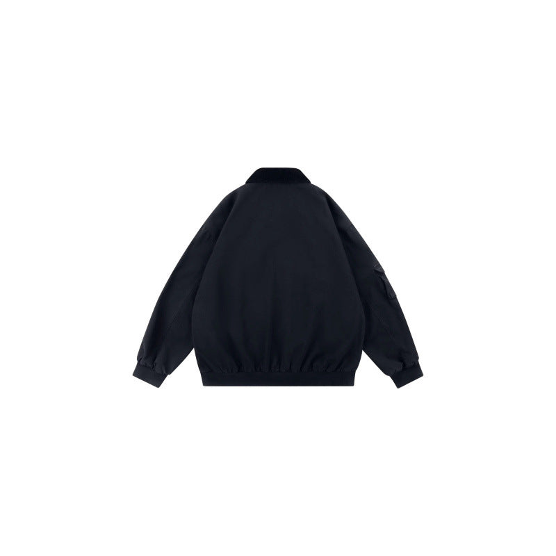 Unisex Oversized Blouson in Workwear style with cord collar and checked lined interior Chichicherry