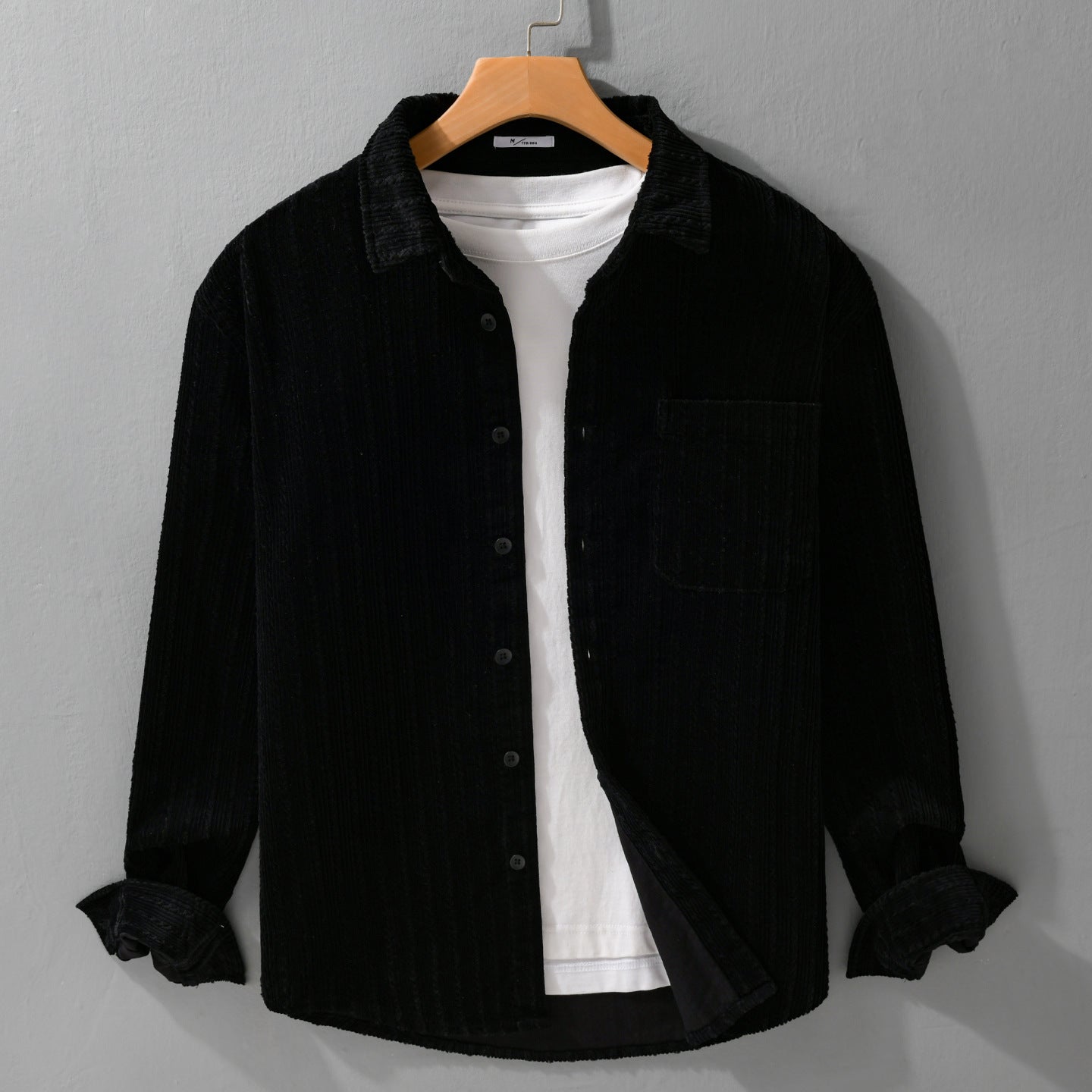 Men's Cord Overshirt with distinctive ribbed structure and chest pocket Chichicherry
